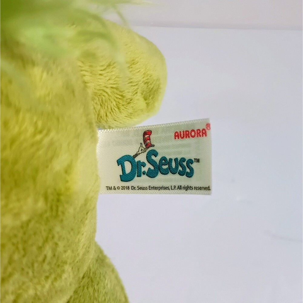 Aurora Dr Seuss Grinch Dood Plush Stuffed Animal Green Doll 10" - Picture 2 of 4